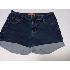 WAX JEAN: Cuffed Denim / Jean Shorts with Front Side Pockets, Girls Jr Size 11